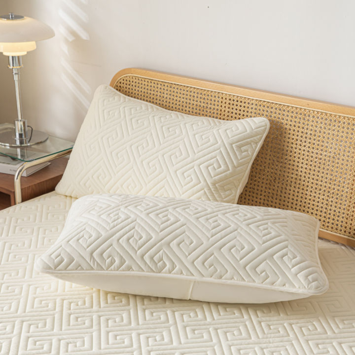 1%20Piece%20Waterproof%20jacquard%20Fabric%20Pillowcase%20Moisture%20And%20Sweat%20Proof%20Pillow%20Cover%2048x74cm%20For%20Bedroom%20Home%20Hotel%20Detor%20-%20Image%204