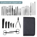 Industry pedicure kit, cuticle forceps and 32pcs nail art tool set cutting kit, special nail art tools, stainless steel beauty kit.