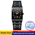 New FNGEEN Business Men's Watches Luxury Brand Waterproof Calendar Men's Square Wrist Watch Stainless Steel Strap Quartz Watches. 
