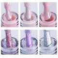 ELL LOUREL Hard Gel Nail Polish 15ML UV Biab Builder Extension Gellak In A Bottle Self Leveling Manicure Glitter Poly Nail Art. 