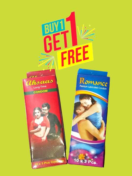 Romance & Long Time Condom (Buy One Get One Free) 1+1=2 Box 60 Pcs Condom