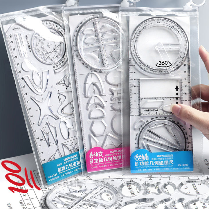 1/3Pcs%20Multifunctional%20Geometric%20Ruler%20Drawing%20Template%20Measuring%20Tool%20For%20Active%20Drawing%20Ruler%20School%20Office%20Supply%20Ruler%20-%20Image%207