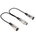 XLR Audio Splitter 30cm Female Jack to Dual Male Head Adapter Mic Extension Cable for Canon. 
