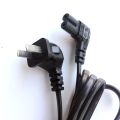 hoe 8 tail power cord 90 degree right angle L-shaped left and right up and down elbow national standard two-plug eight-figure tail charging cable.