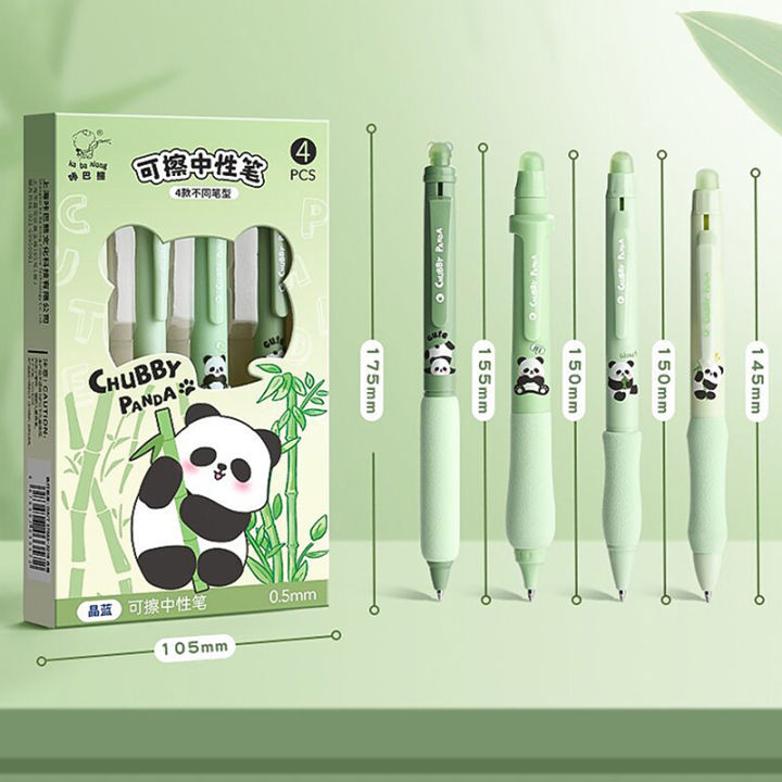 4Pcs%20Erasable%20Pen%20Soft%20Pen%20Grip%20Quick%20Drying%20Black%20Blue%20Ink%20Pen%20Set%20School%20Supplies%20Aesthetic%20Pens%20Kawaii%20Gel%20Pen%20Stationery%20-%20Image%202