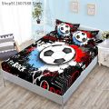 Football Sports Mattress Protector Soccer Bedding Elastic Fitted Sheet Kids Bed Cover Twin Full King Size.