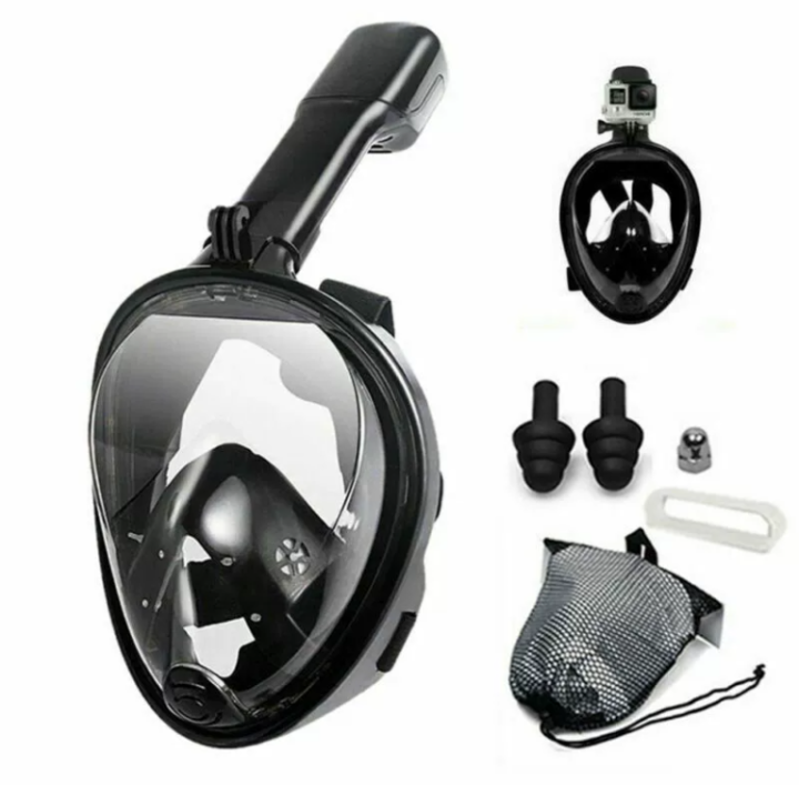 1pcs Full Face Snorkel Mask with Detachable Camera Mount,Snorkeling ...
