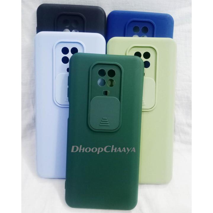 Xiaomi Redmi Note 9 Pro / Note 9 Pro MAX / Note 9s / POCO M2 Pro - Slide Camera Lens Protection Soft Silicone Shutter Case Cover