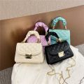 2024 Summer New Fashion Chain Bag Bag Women's Niche Crossbody Small Square Bag Simple Quilted Armpit Bag Shoulder Bag. 