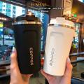 Insulated Coffee Cup | Double Walled Insulated Stainless Vacuum Coffee Travel Mug with Leakproof Flip Lid Keep Coffee Tea Hot and Soft Drink Cold. 