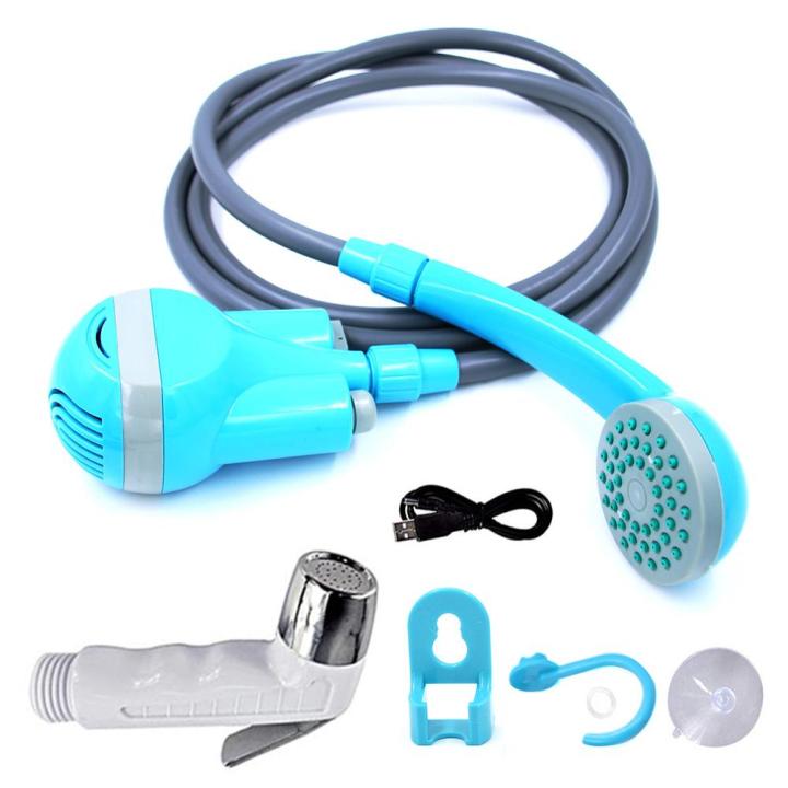 Portable%20Shower%20Outdoor/Indoor%20USB%20Charging%20Handheld%20Rechargeable%20Showerhead%20Pumps%20with%202%20Nozzles%20for%20Camping%20Travel%20Car%20Wash%20Swimming%20Pool%20-%20Image%202