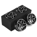 4Pcs 1/10 On-Road Drift Car 52MM Aluminum Alloy Metal Wheel Hub 1.9Inch Climb Car Wheel Rim for HSP Tamiya HPI Replacement Accessories Black. 