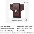 New's Genuine Leather Men's Waist Bag Phone Bag Waist Bag High Quality Leather Men's Waist Bag Wallet Phone Bag. 