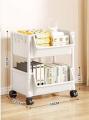 Trolley Bookshelf Multi Story Storage Rack Kitchen Corner Narrow Slit Storage Cabinet Bathroom Living Room Home Organizer.