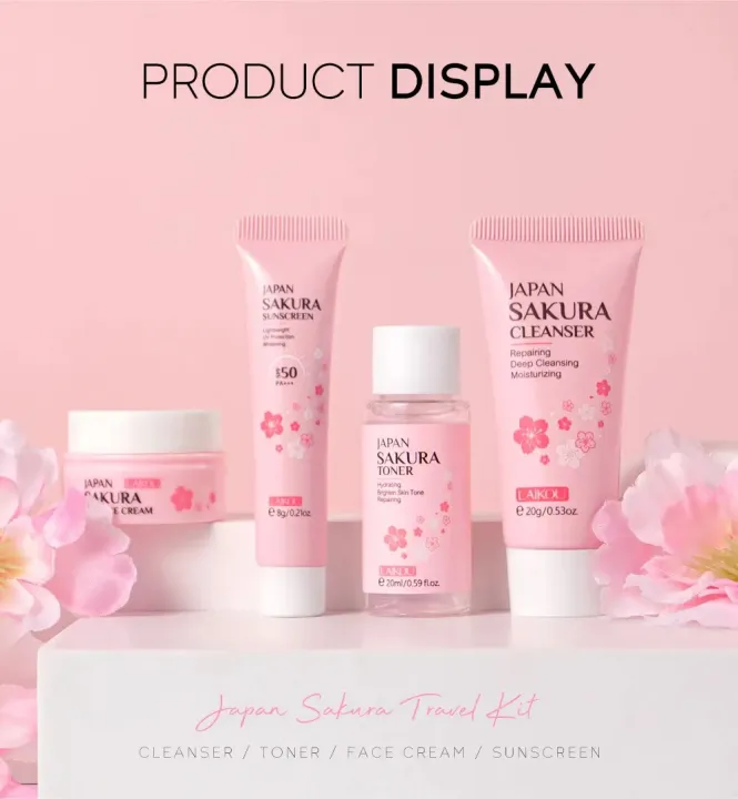 LAIKOU%20Japan%20Sakura%204%20Pcs/Set%20Travel%20Kit-%2056g%20-%20Image%204