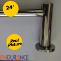 24" Single Quality Towel Rail Steel LTR 01 Silver Colour Use in Bathroom. 