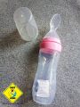 Silicone Baby Squeeze spoon Food Feeder Bottle. 