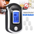 AT6000 Alcohol Tester with 10 Mouthpieces Breath Breathalyzer.
