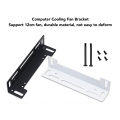 Computer Radiator Fan Holder Thickened Stainless Steel Low Noise Chassis Fan Mount Rack for 8cm 9cm 12cm Fans White. 