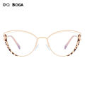 OQ BOGA 6 Colors Unisex Anti Blue Light Screen Radiation Computer Glasses Women Men Eye Protection Fashion Metal Cat Eye Frame Eyewear. 