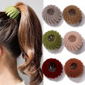 Velvet Bird Nest Hair Clips, Fashion Hair Clips Hair Bun Maker, Expandable Ponytail Holder for Women, Plant Velvet Hair Clips for Thick Hair, Hair Pin Hair Accessories for Women Girls. 