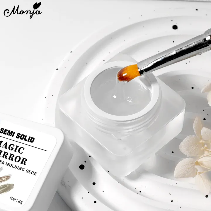 Monja%208g%20Clear%20Semi%20Solid%20Nail%20Magic%20Mirror%20powder%20Molding%20Glue%20Can%20Be%20Used%20with%20Mirror%20Powder%20Soak%20Off%20UV%20LED%20DIY%20Beauty%20Tool%20-%20Image%207