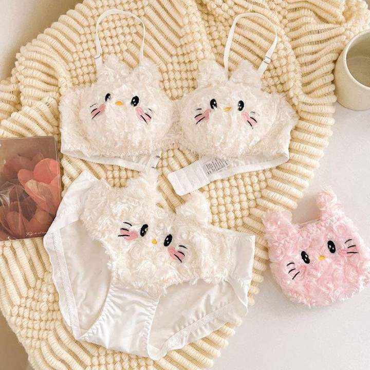 Fluffy%20Cat%20Cartoon%20Plush%20Bra%20Panty%20Set%20Cozy%20Mid-Rise%20Bikini%20Briefs%20Cute%20Underwear%20for%20Women%20Comfortable%20Lingerie%20for%20women%20-%20Image%203