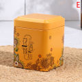 Tea Sealed Box Kitchen Storage Container Jar Square Can Candy Iron Vintage MJD. 