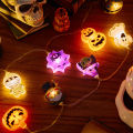 Halloween Pumpkin String Lights Bat Spider String Lamps Battery Powered For Outdoor Halloween Party Garland Decor Night Light Eatop. 