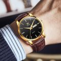 NEW Leather Strap Casual Quartz Wrist Watch For Men - Watch For Men. 