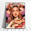 Korean Girl Fashion Pretty Hd Print Painting Group Black Pink Art Canvas Poster Home Wall Fashion Girl Room Living Decor Poster.