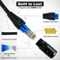 CAT6 Ethernet Cable, EtherCON-Compatible RJ45 Connectors for Entertainment Stage Studios 1 Meter.