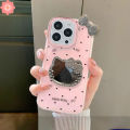 Case Compatible for IPhone 13 15 11 16 14 12 Pro Max XR X XS Max 7Plus 16 8 15 Plus SE 2020 Cute Hello Kitty Love Heart Bows 3D Doll Mirror Bracket Luxury New IMD Case.