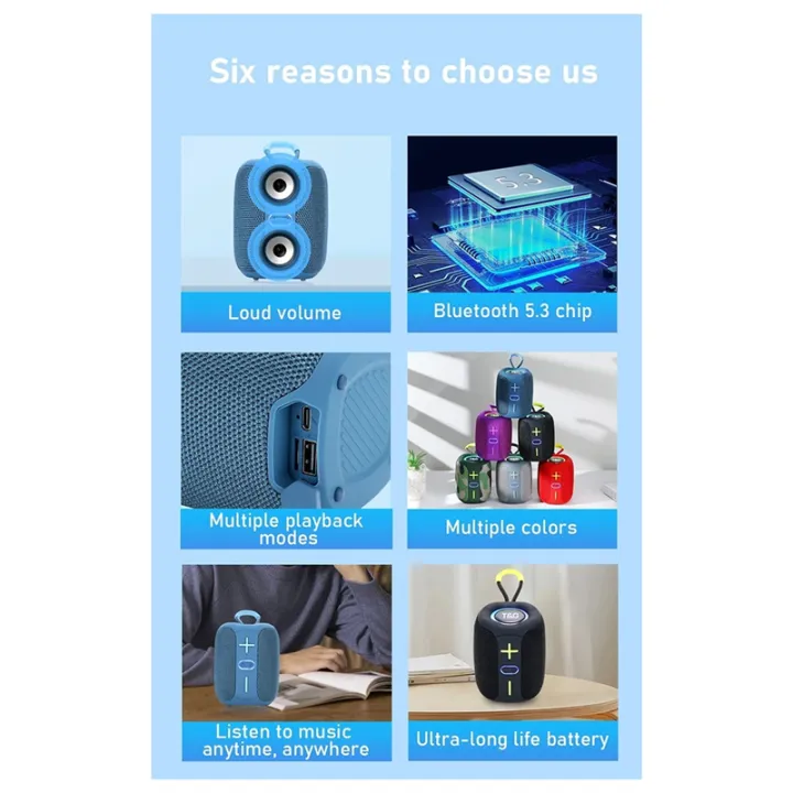 T&G%20TG658%20Portable%20Speaker%20Wireless%20Subwoofer%20Bass%20Column%20Support%20AUX%20TF%20Loudspeaker%20FM%20Radio%20-%20Image%207