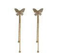 Fashion Butterfly Tassel 50 mm length golden Earrings For Women Trendy Shiny Moon Star  Dangle Earrings Korean Jewelry. 