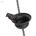 Bird Rain Chains for Gutters Cup Rain Chain Rainwater Diverter Outside Replacement Downspouts 240cm for Sheds Awnings Outdoor Divert Water. 