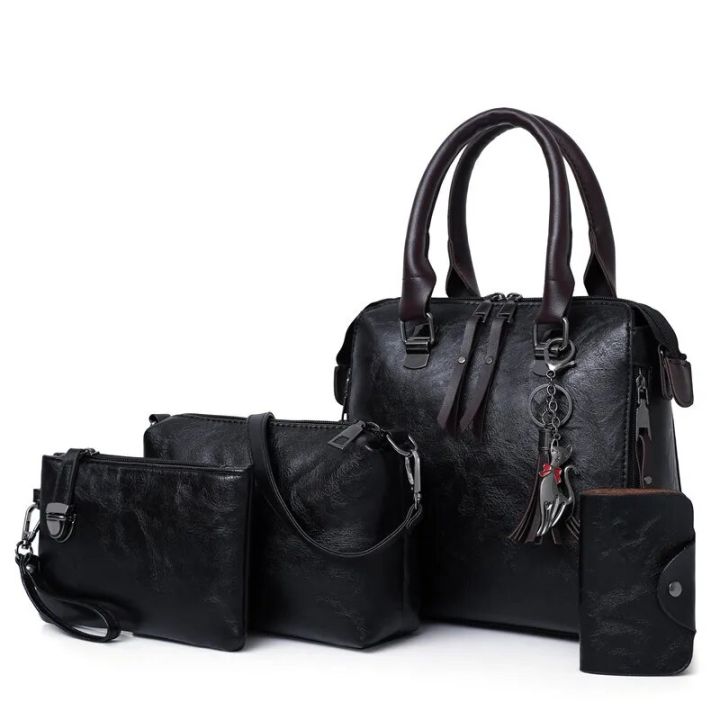 New%204pcs/Set%20High%20Quality%20Ladies%20Handbags%20Female%20PU%20Leather%20Shoulder%20Messenger%20Bags%20Women%20Composite%20Bags%20Tote%20Bag%20bolsa%20feminina%20-%20Image%205