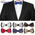 Suit Tie Metal Corner Double Layer Groom Bow Tie.
