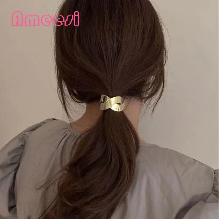Trendy%20Metal%20Hair%20g%20for%20nytails%20Chic%20Metal%20Circle%20Hair%20Tie%20Trendy%20nytail%20Holder%20with%20Metallic%20Texture%20for%20Women%20Soutast%20Asian%20Fashion%20Must-have%20Metal%20Hair%20Tie%20nytail%20Buckle%20-%20Image%2010
