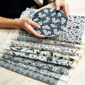 1PCS Pottery Art Transfer Paper Glaze Underglaze Black Flower Paper Jingdezhen Ceramic Decal Paper DIY Polymer Clay Tools MuXiaRe. 