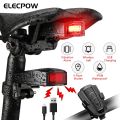 Elecpow Bicycle Burglar Alarm Taillight Smart Brake Sensing Wireless Waterproof Remote Control USB Charge Bike Rear Light Horn.