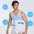 Mens Compression Shirt Slimming Body Shaper Vest Sleeveless Undershirt Tank Top Tummy Control Shapewear for Men Adjustable Hook. 