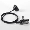 1.2m Industrial Drop Hanging Light Holder Pendant Lamp Wire Cord Bulb Socket. 
