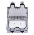Weatherproof Wall Socket Box, 15A 250V IP66 Waterproof Outdoor Waterproof Socket Vertical Install US Style Good Sealing with Screw for Gardens for Garages. 