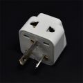 TE 3 pin Chinese Power Plug Adapter Travel Converter Australia UK USA EU White. 