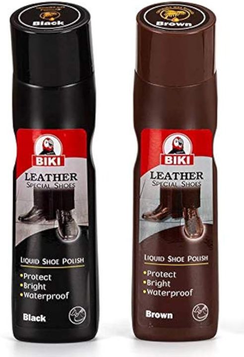 Biki Liquid Shoe Polish (Black & Brown) combo
