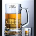 Crystal Clear Drinking Mug 400 ml Big Size Stylish Glass  Water Mug N105M-1PC. 