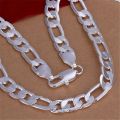 solid 925 Sterling Silver necklace for men classic 12MM Cuban chain 18-30 inch Charm high quality Fashion jewelry wedding. 