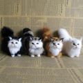 Realistic Mini Plush Cat Cute Faux Fur Kids Doll Toy Kitten Model Gift Ornament.