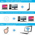 150Mbps Mini USB WiFi Adapter 2.4GHz with Antenna USB Wireless Network Card 802.11n/g/b Ethernet USB dongle LAN PC WiFi Receiver. 